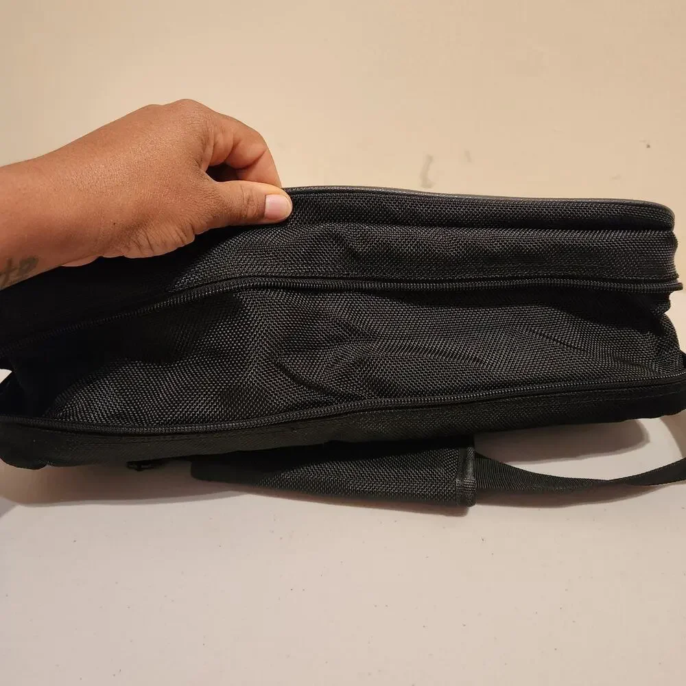 United Colors Of Benetton Men's Black Faux Leather Briefcase Travel Laptop Bag